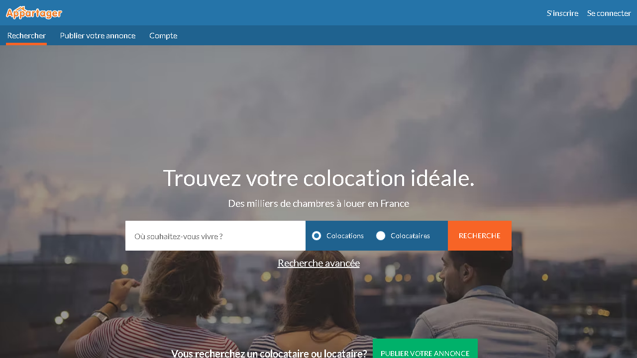 Capture d'écran de http://www.colocation.fr/ 